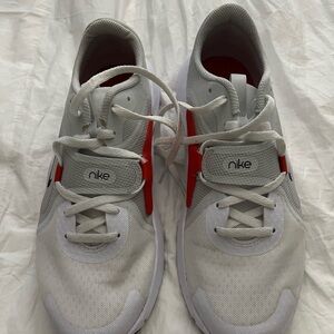 Retro Nike White and Red Sneakers